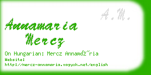 annamaria mercz business card